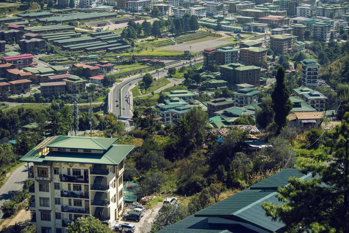 Tashichho Dzong view 2