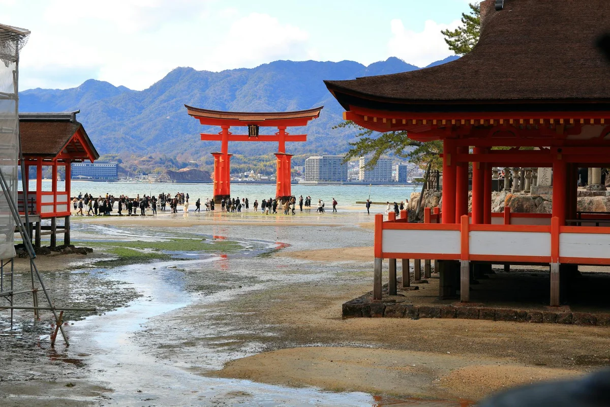 Itsukushima Shrine Otorii Gate view 2