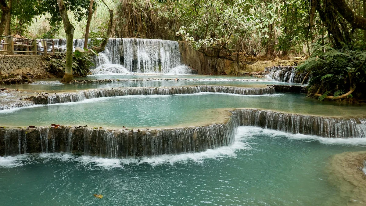 Kuang Si Falls view 1