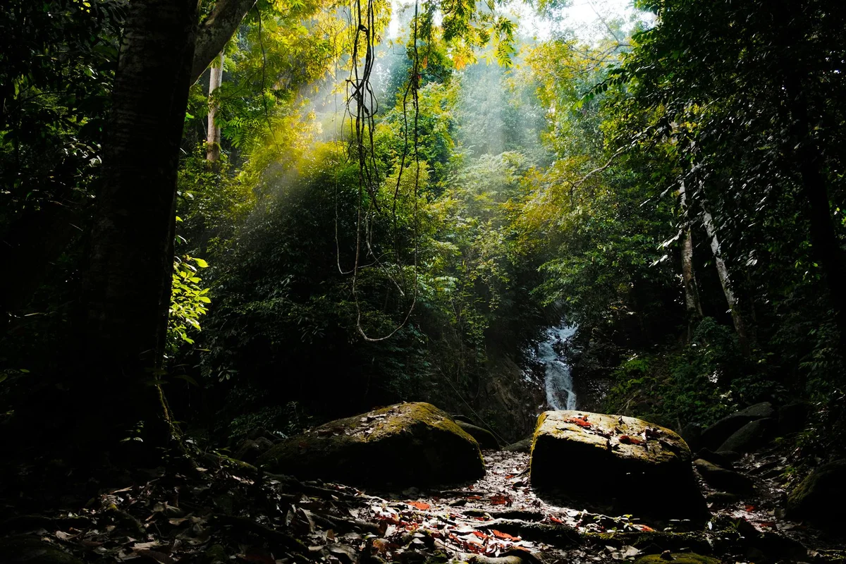 Telaga Tujuh Waterfalls view 1