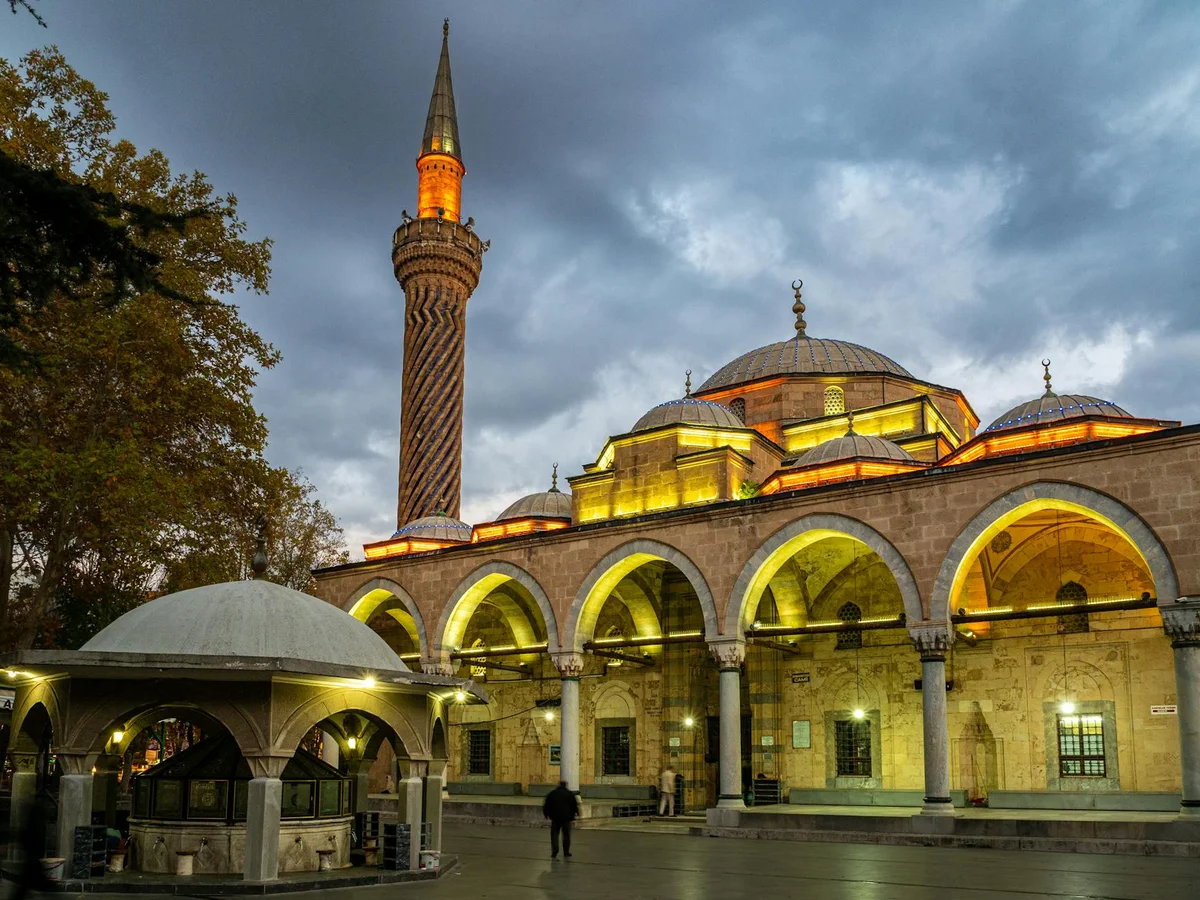 Yivli Minaret Mosque view 2