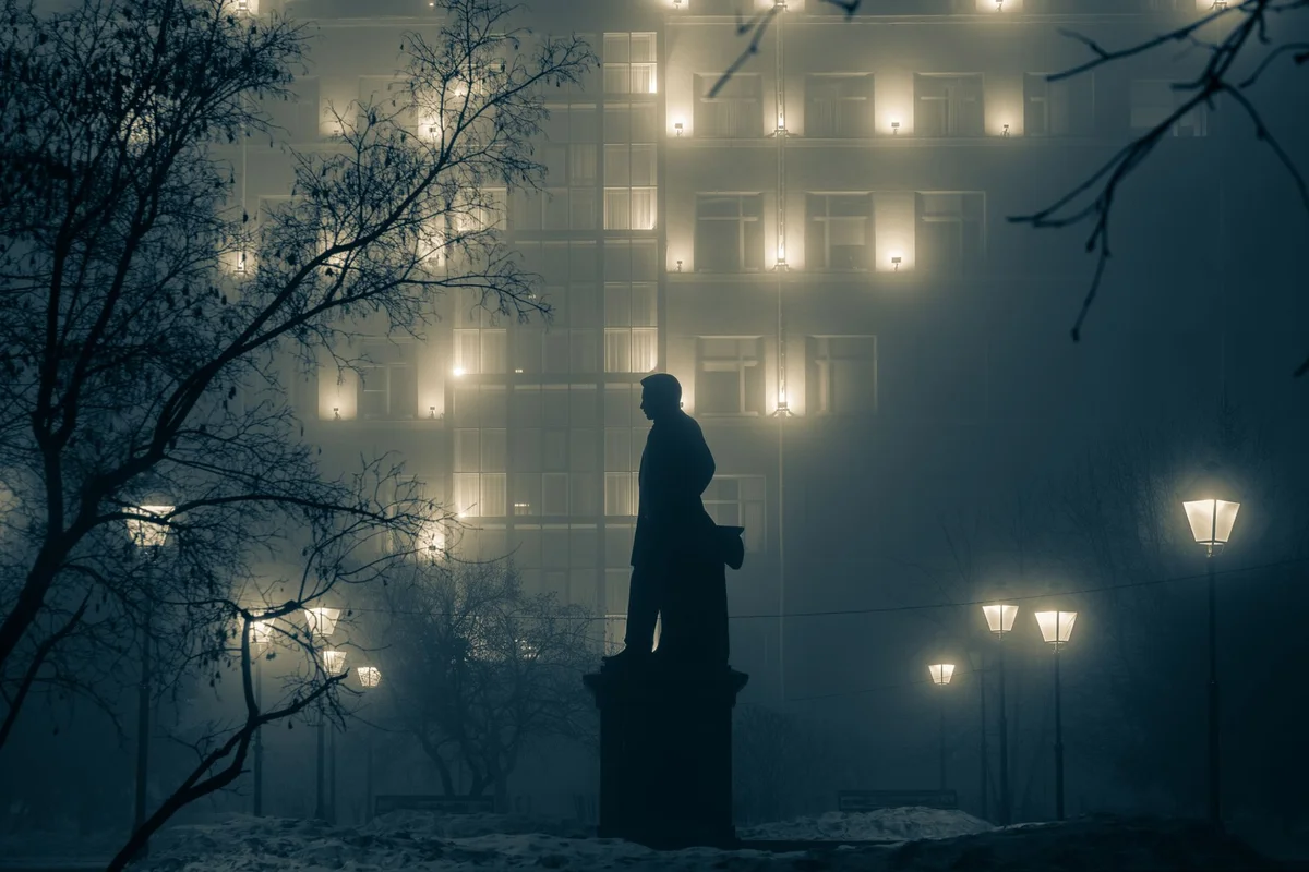 Brest Lamplighter Statue view 1