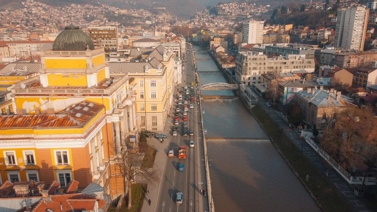 Sarajevo City Hall view 1