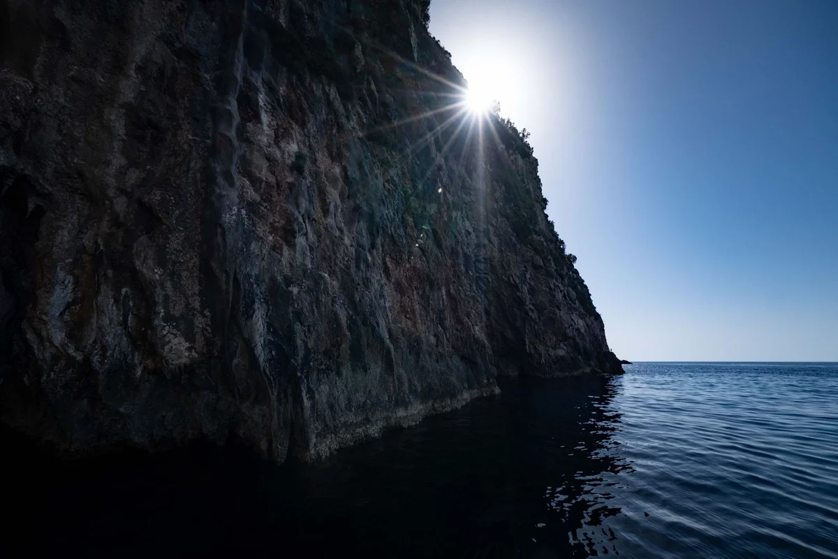 Blue Caves feature