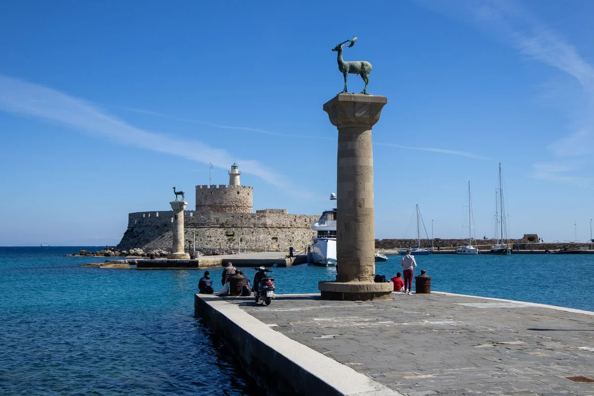 Mandraki Harbour feature