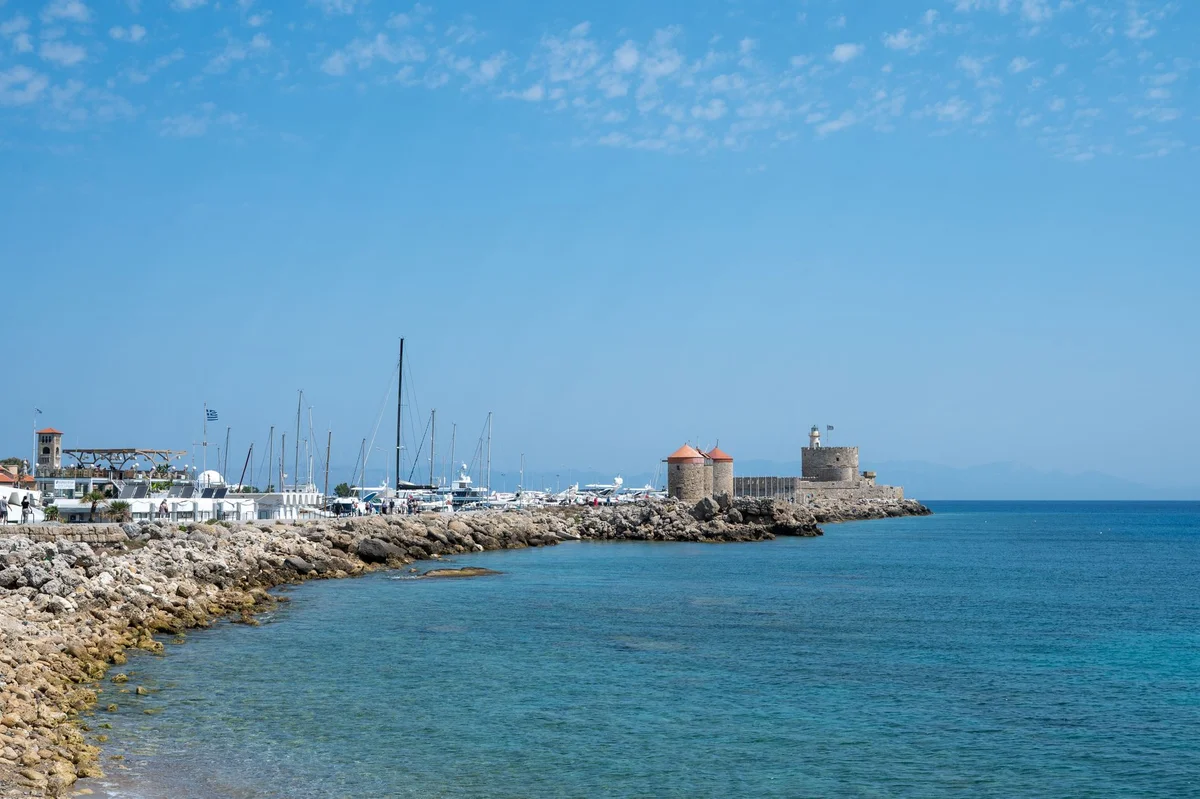 Mandraki Harbour feature