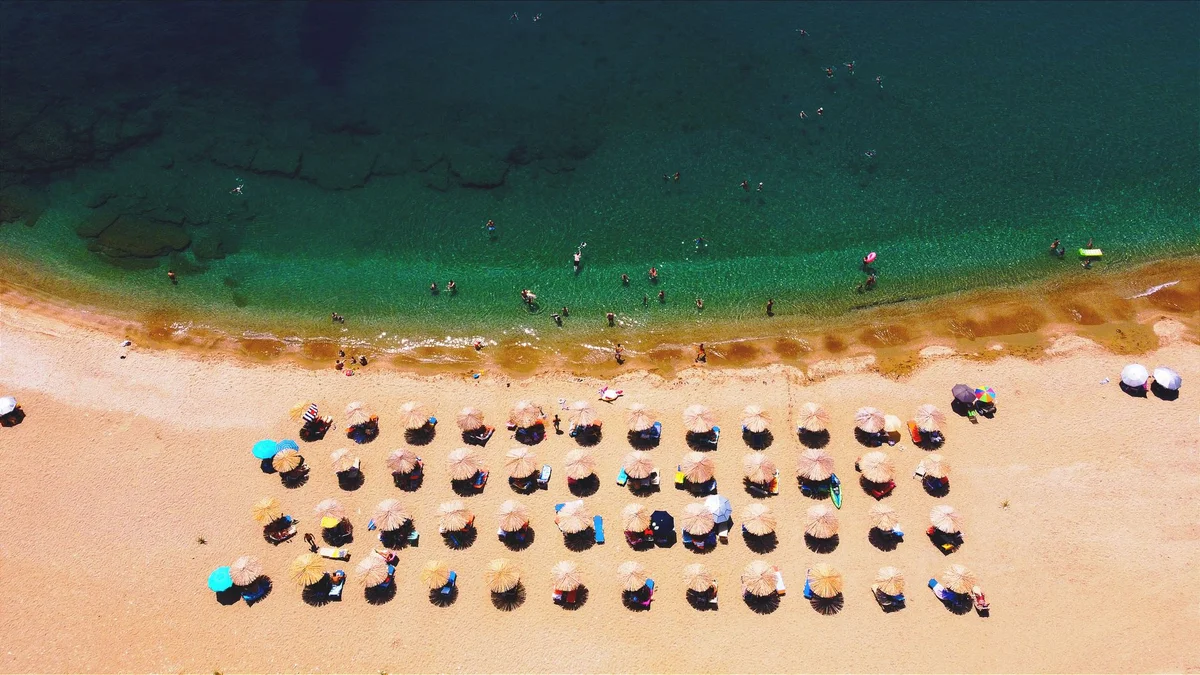 Plaka Beach view 1