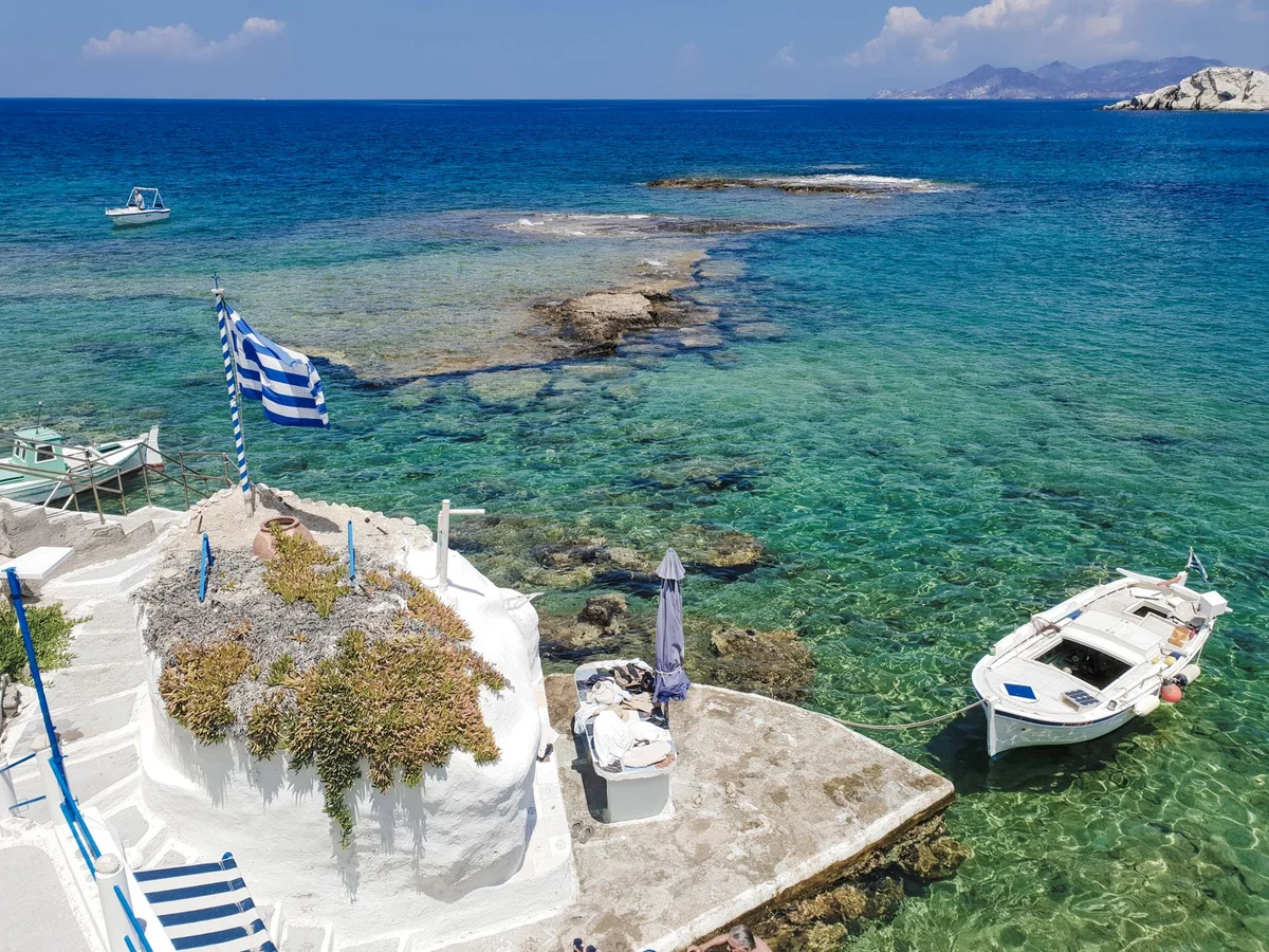 Platis Gialos Beach view 2