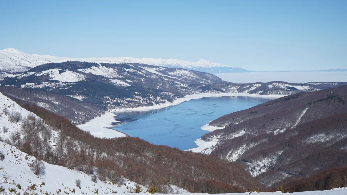 Mavrovo Lake view 1