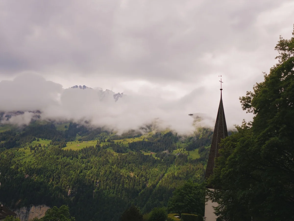 Ringgenberg Castle Church view 2