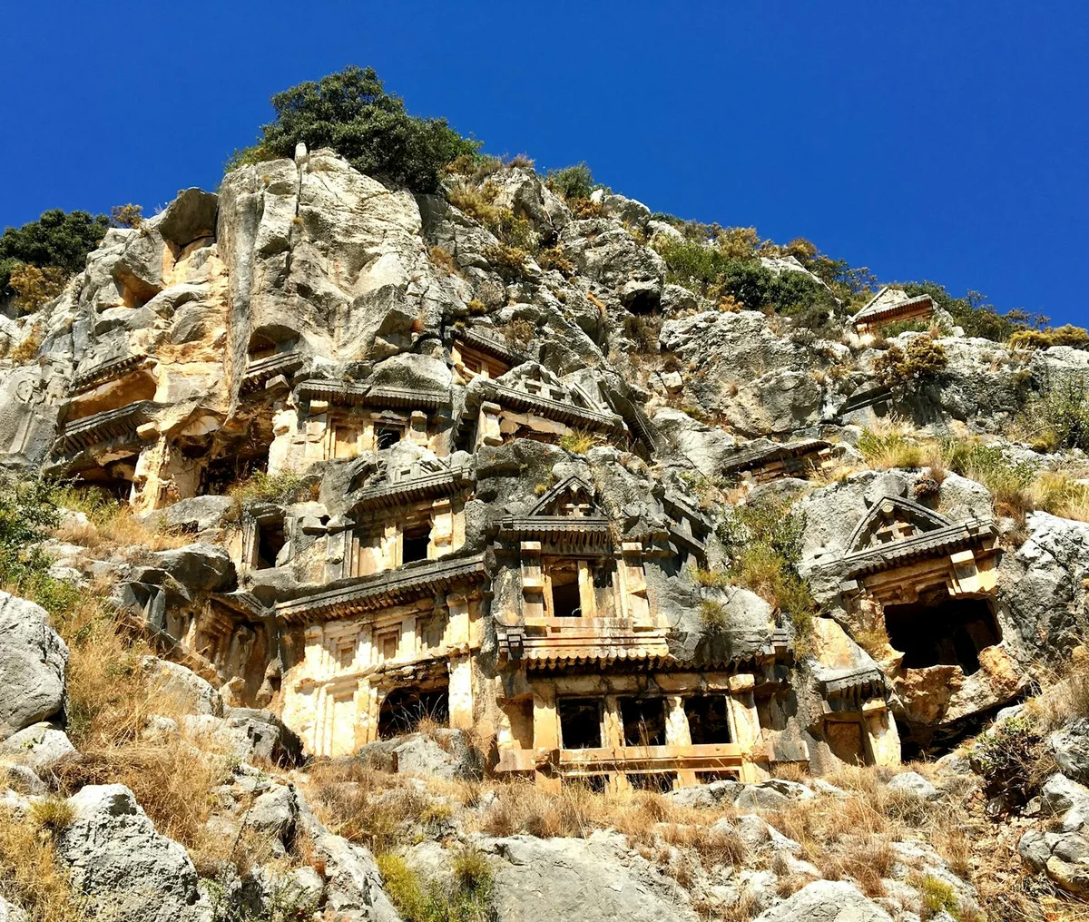 Amyntas Rock Tombs view 2